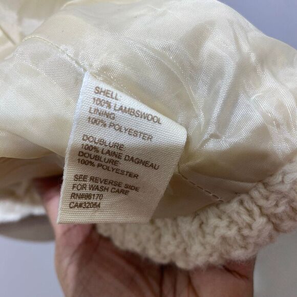 FREE PEOPLE Lambs Wool Ivory 1-button Sweater Pockets Bell Sleeves Size Medium - Picture 8 of 9